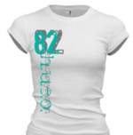 Ladies Vertical Double 82 Teal/White_image